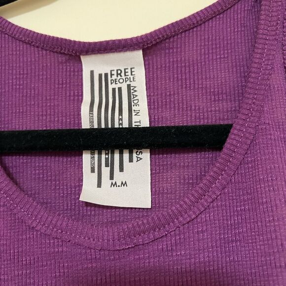 Free People Long Beach Tank Top in Plum - Size Medium - Picture 2 of 3